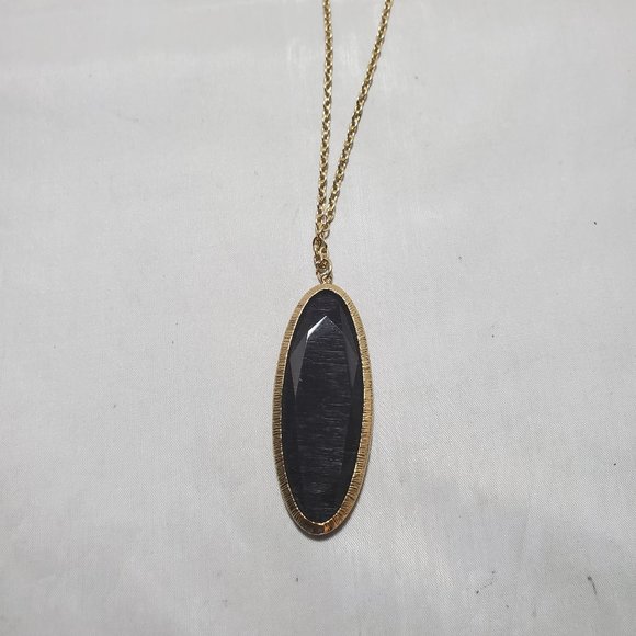 14th & Union Gold Necklace with Black Stone Pendant from Nordstrom - Picture 3 of 7